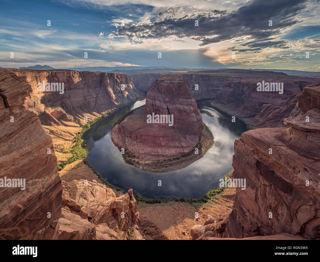 USA, Arizona, Page, Colorado River, Glen Canyon National Recreation Area, Horseshoe Bend Stock Photo