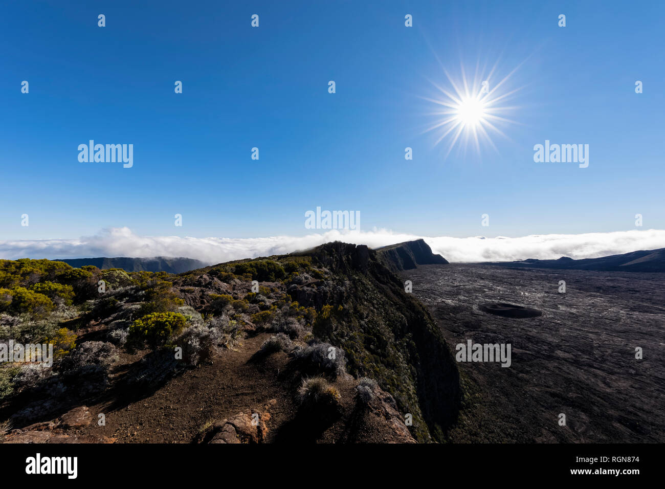 Reunion, Reunion National Park, Shield Volcano Piton de la Fournaise ...