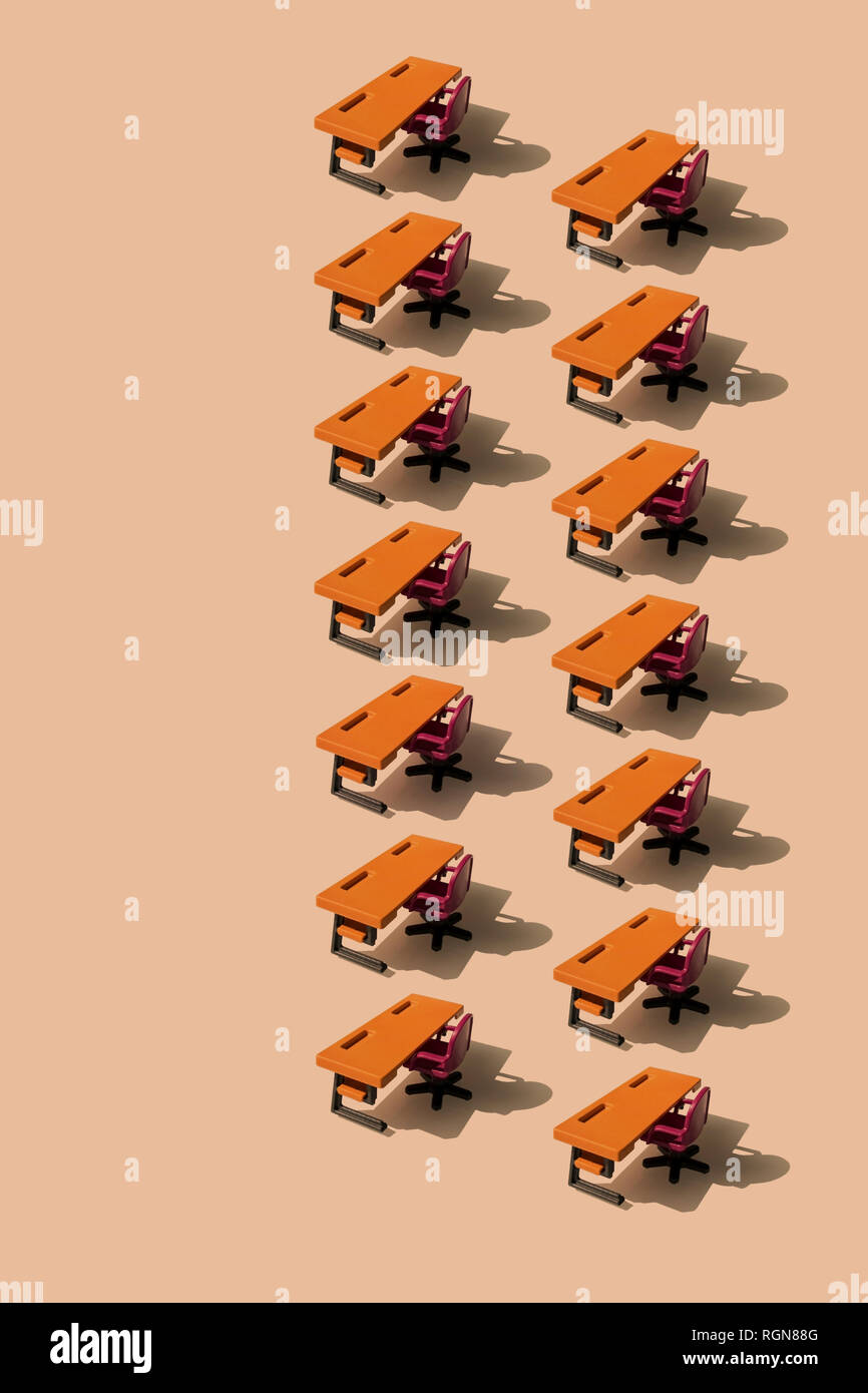 Rows of desks hires stock photography and images Alamy