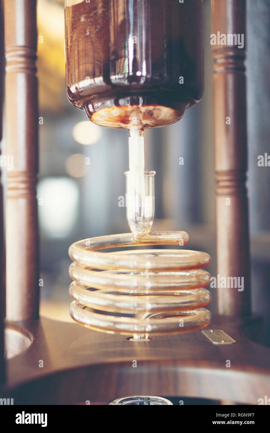 coffee make concept with Drip brewing, filtered coffee or pour-over is ...