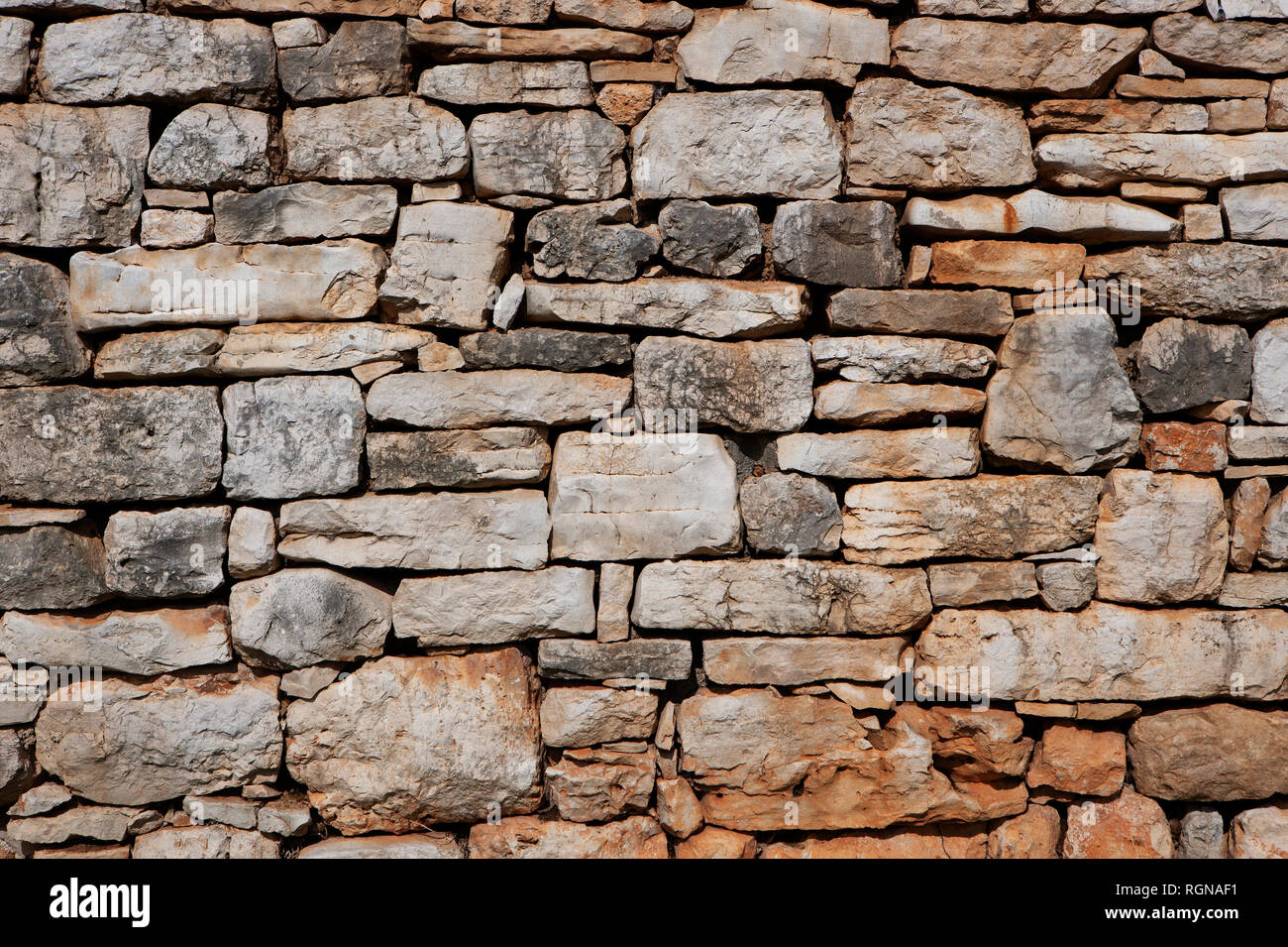 Stone wall, full frame Stock Photo