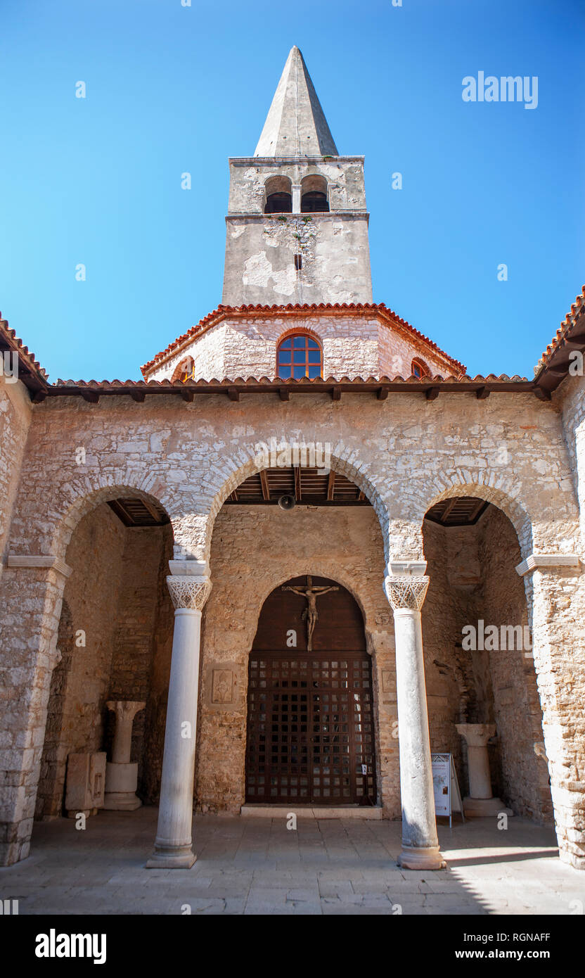 Croatia, Istria, Porec, Old town, Euphrasian Basilica Stock Photo