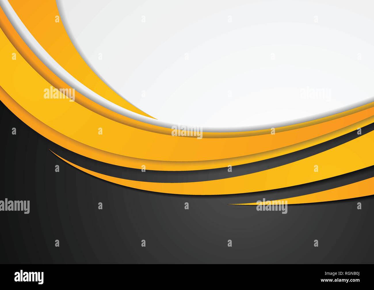 Abstract orange corporate wavy background. Vector design Stock Vector ...