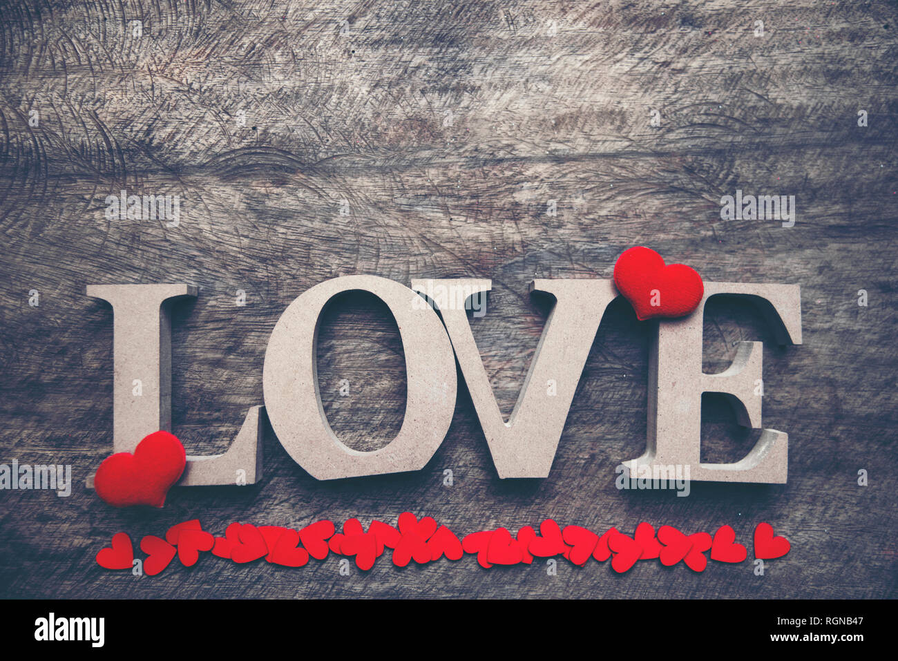 The red Heart shapes on abstract background in love concept for ...