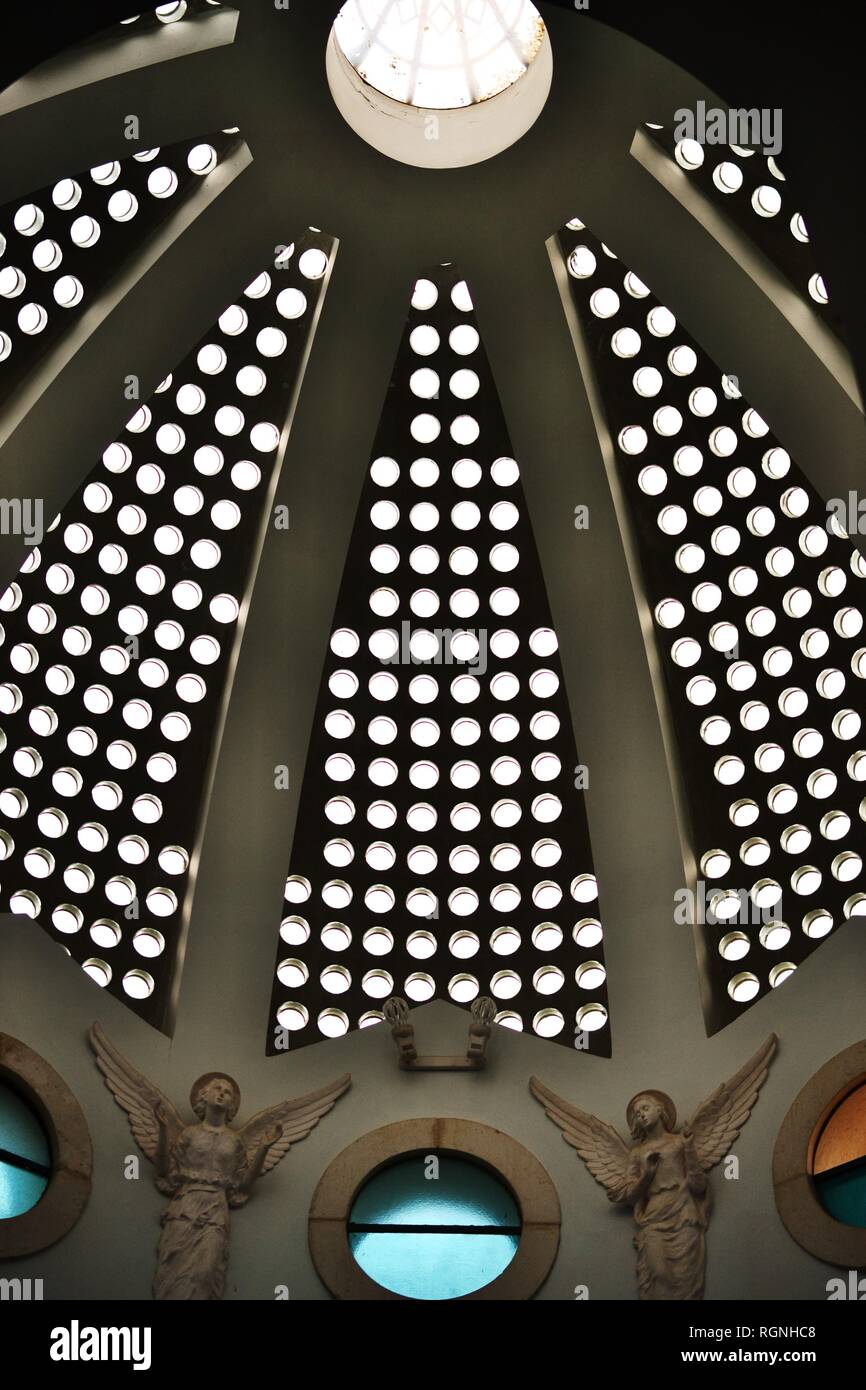 Interior architecture of Shepherds Field Church, chapel, in Bethlehem