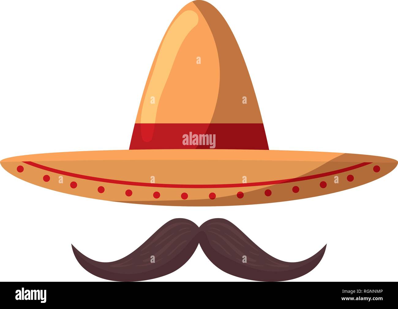 mexican mariachi hat with mustache Stock Vector Image & Art - Alamy
