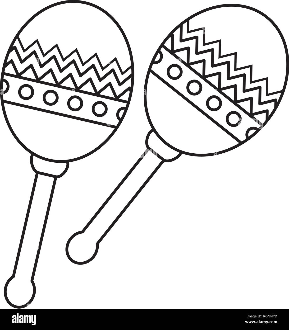 mexican maracas instrument icon Stock Vector Image & Art - Alamy