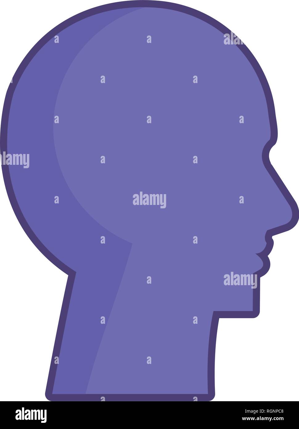 cyber humanoide profile icon Stock Vector