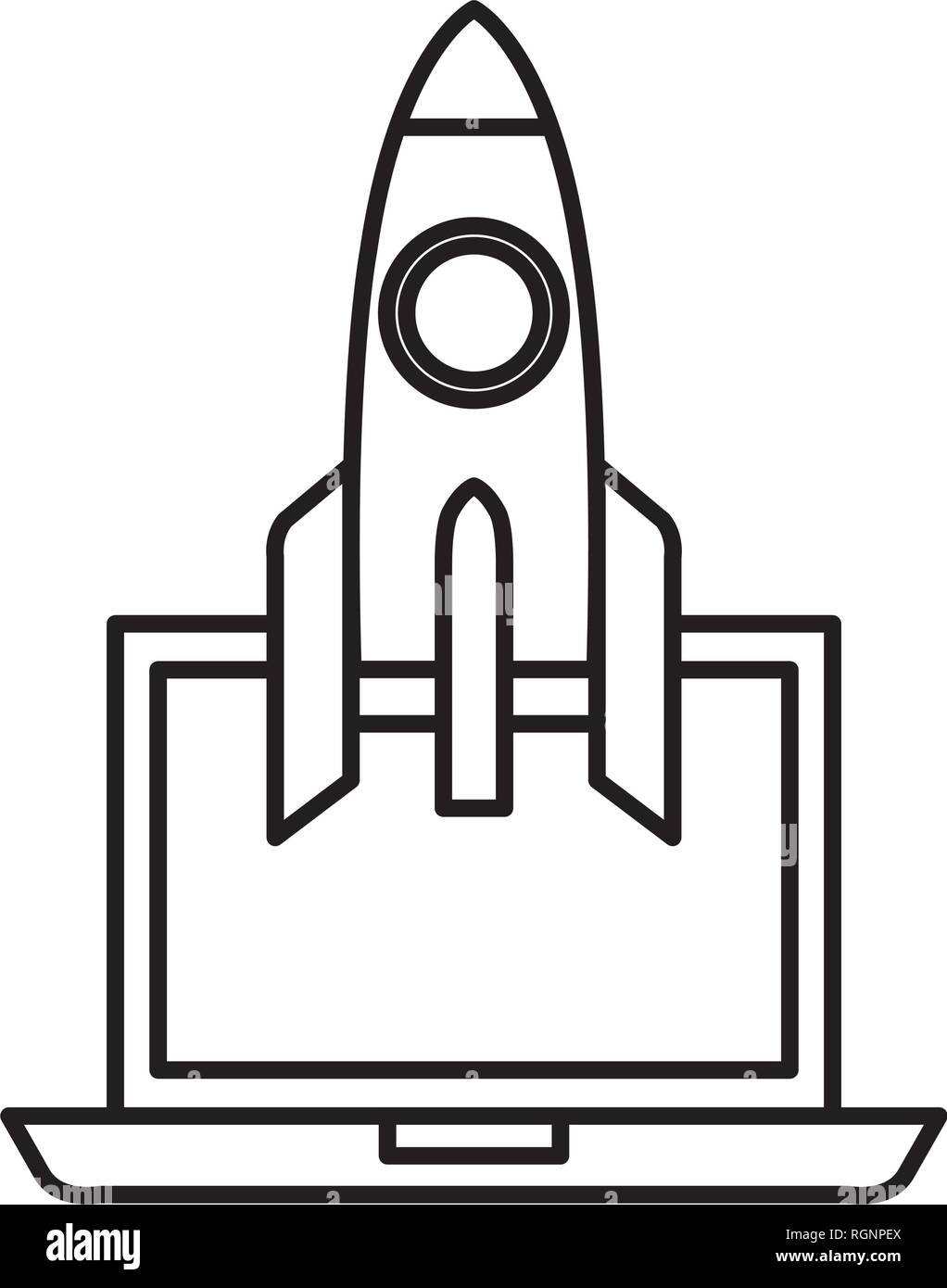 rocket launcher with laptop Stock Vector Image & Art - Alamy