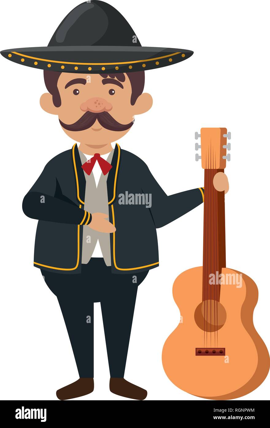 traditional mexican mariachi with guitar Stock Vector Image & Art - Alamy