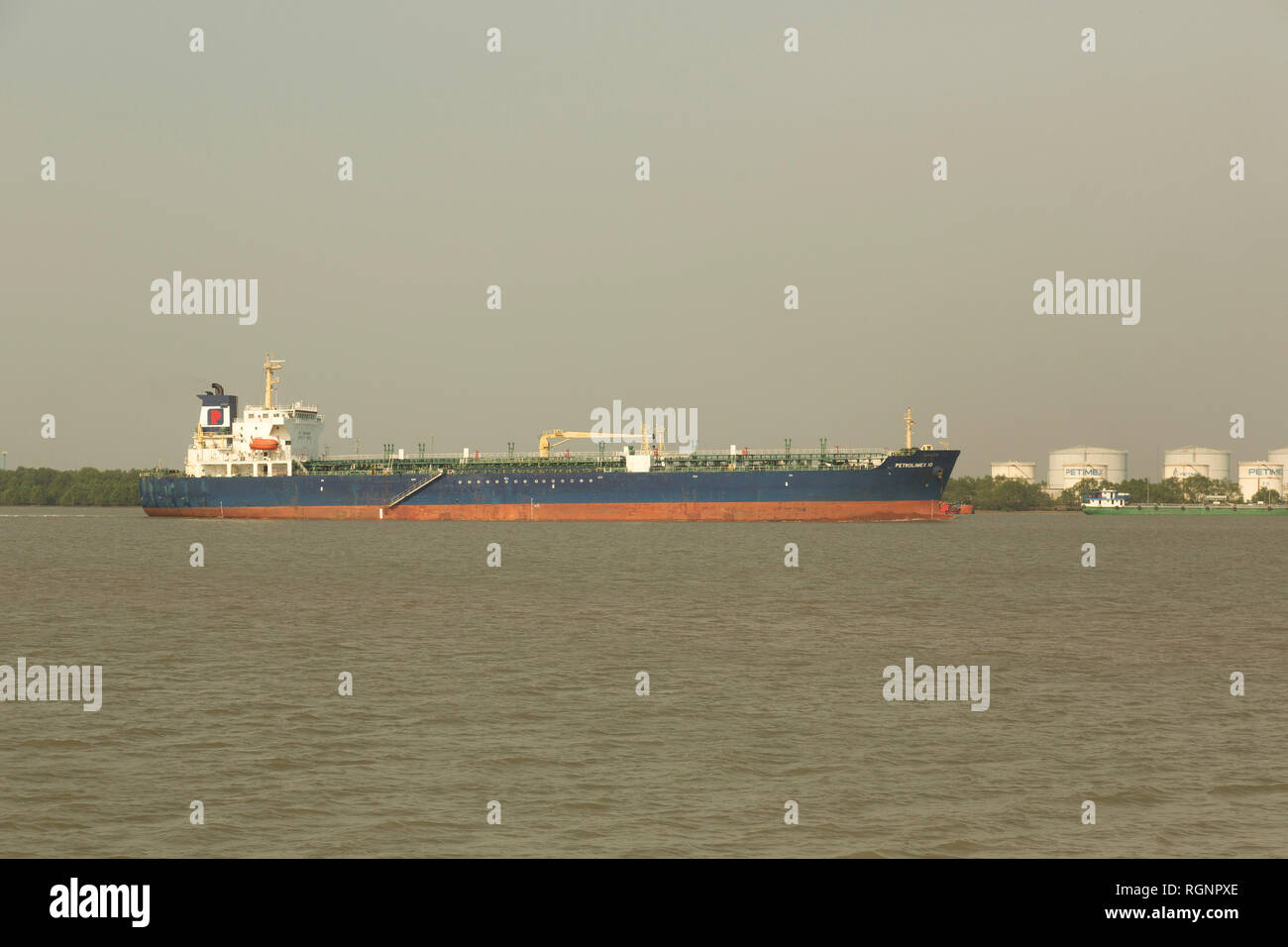 Petrolimex tanker at river Saigon in Ho Chi Minh Stock Photo