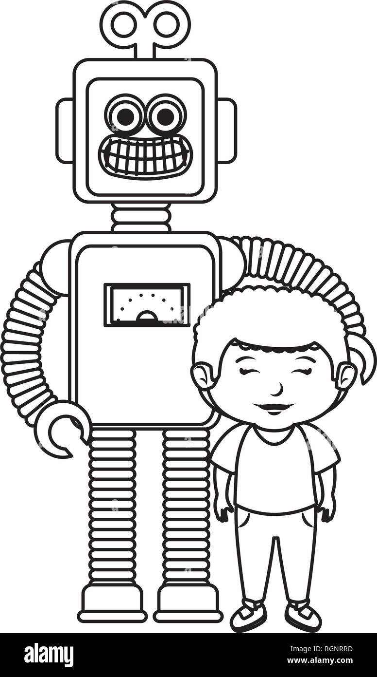little robot toy vector
