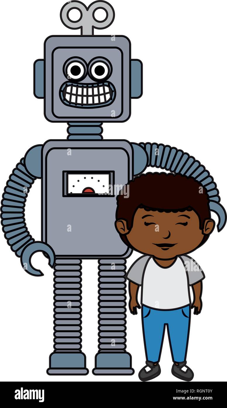 little robot toy vector