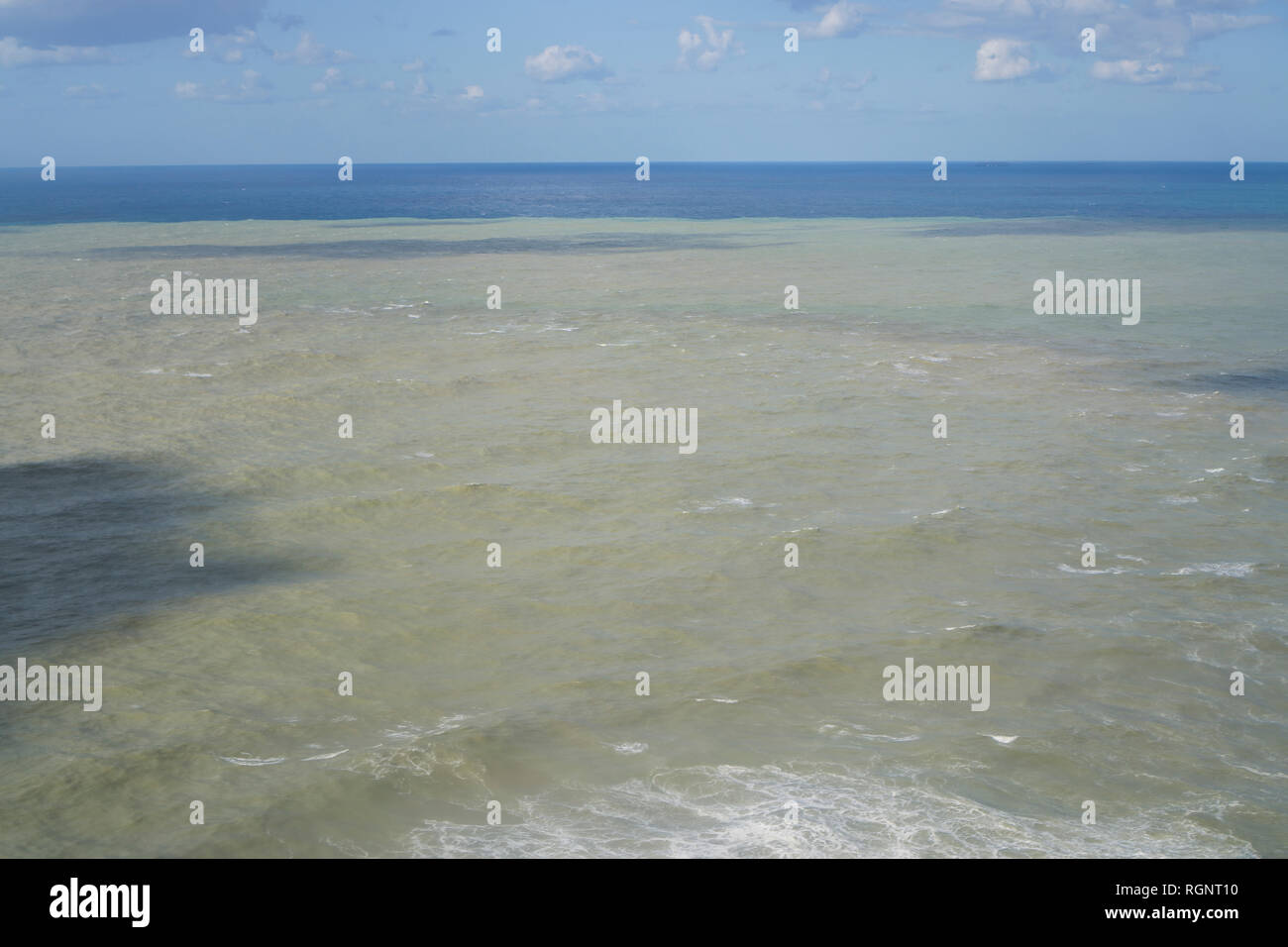 Sewage water polluting the Mediterranean Sea Beirut Lebanon Stock Photo