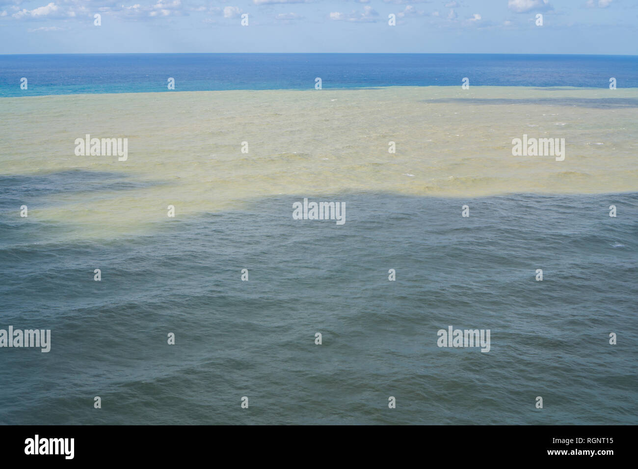 Sewage water polluting the Mediterranean Sea Beirut Lebanon Stock Photo