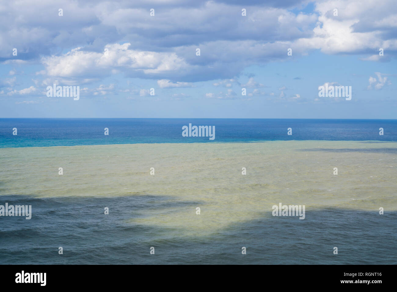 Sewage water polluting the Mediterranean Sea Beirut Lebanon Stock Photo