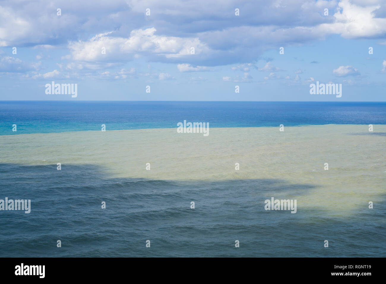 Sewage water polluting the Mediterranean Sea Beirut Lebanon Stock Photo