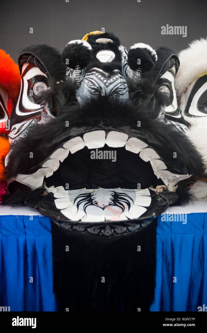 02.02.2018, Singapore, Republic of Singapore, Asia Masks of costume