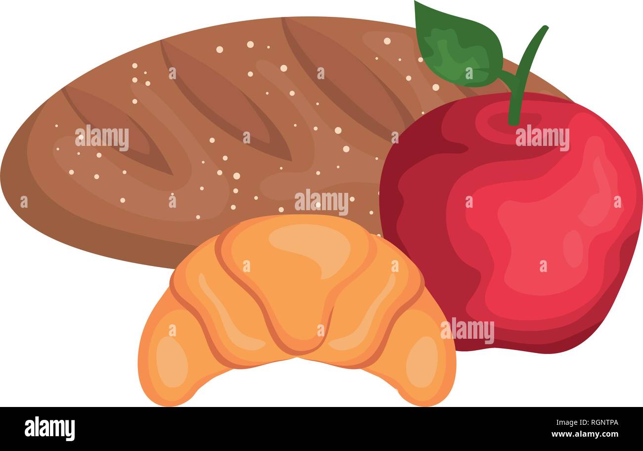 delicious breads with apple Stock Vector Image & Art - Alamy