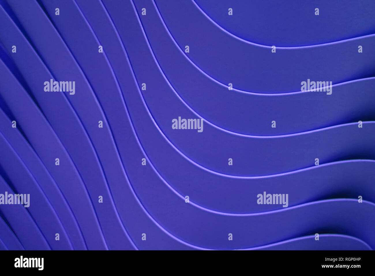 Royal Blue Artistic Curve Lines Of Piled Up Plastic Bowls For