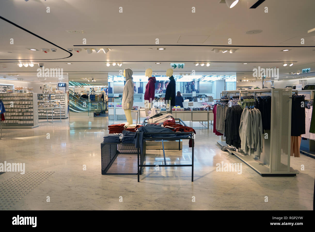 HONG KONG CIRCA NOVEMBER, 2016 inside H & M store in Hong Kong. H