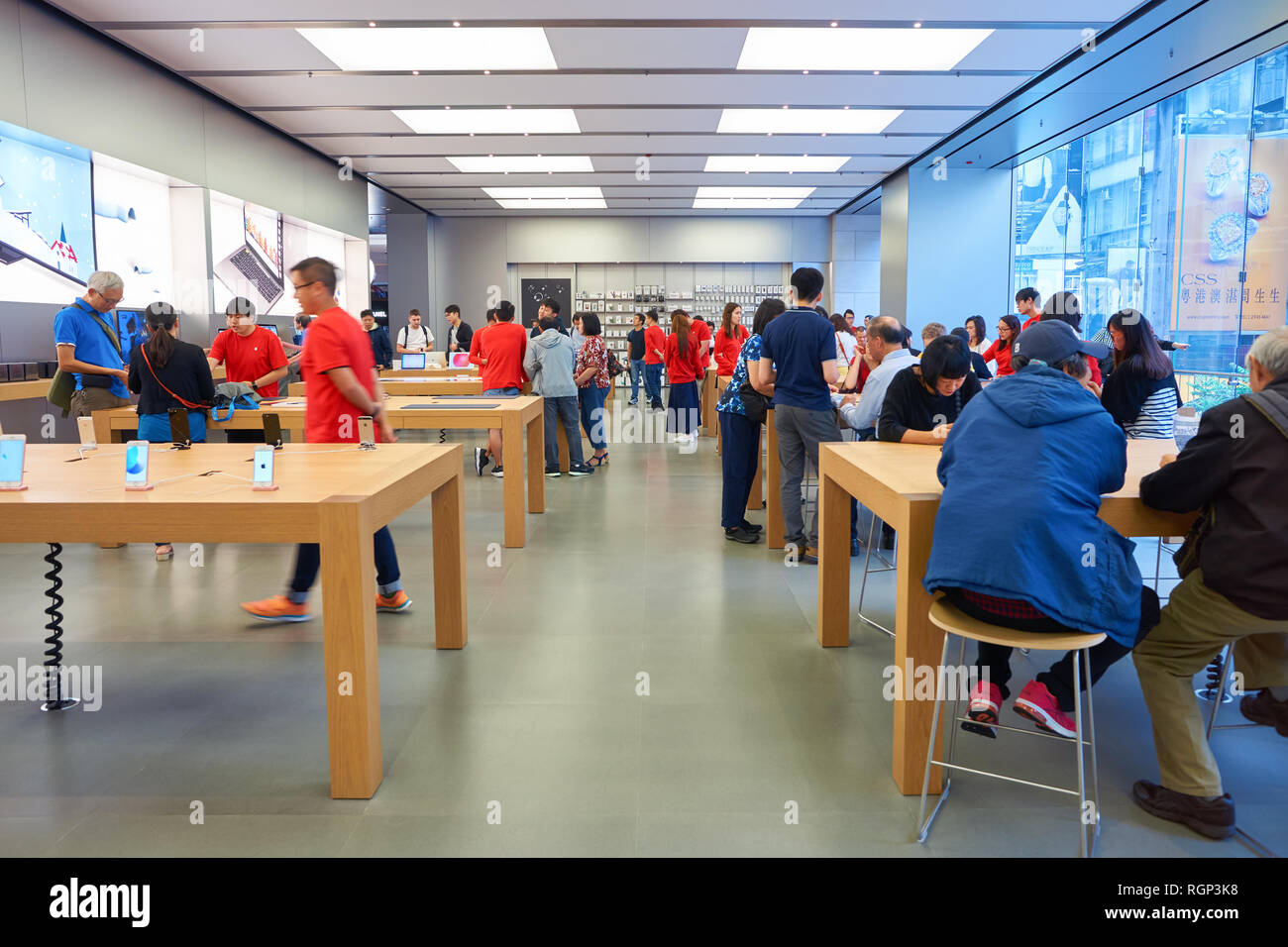HONG KONG - CIRCA NOVEMBER, 2016: inside Apple store. Apple is an ...