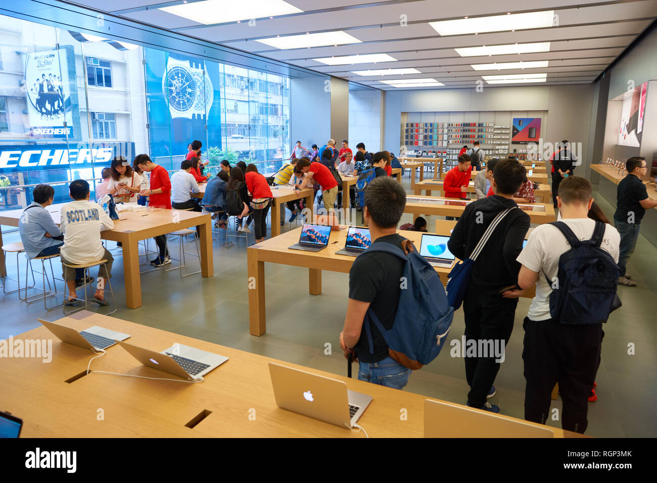 HONG KONG - CIRCA NOVEMBER, 2016: inside Apple store. Apple is an ...