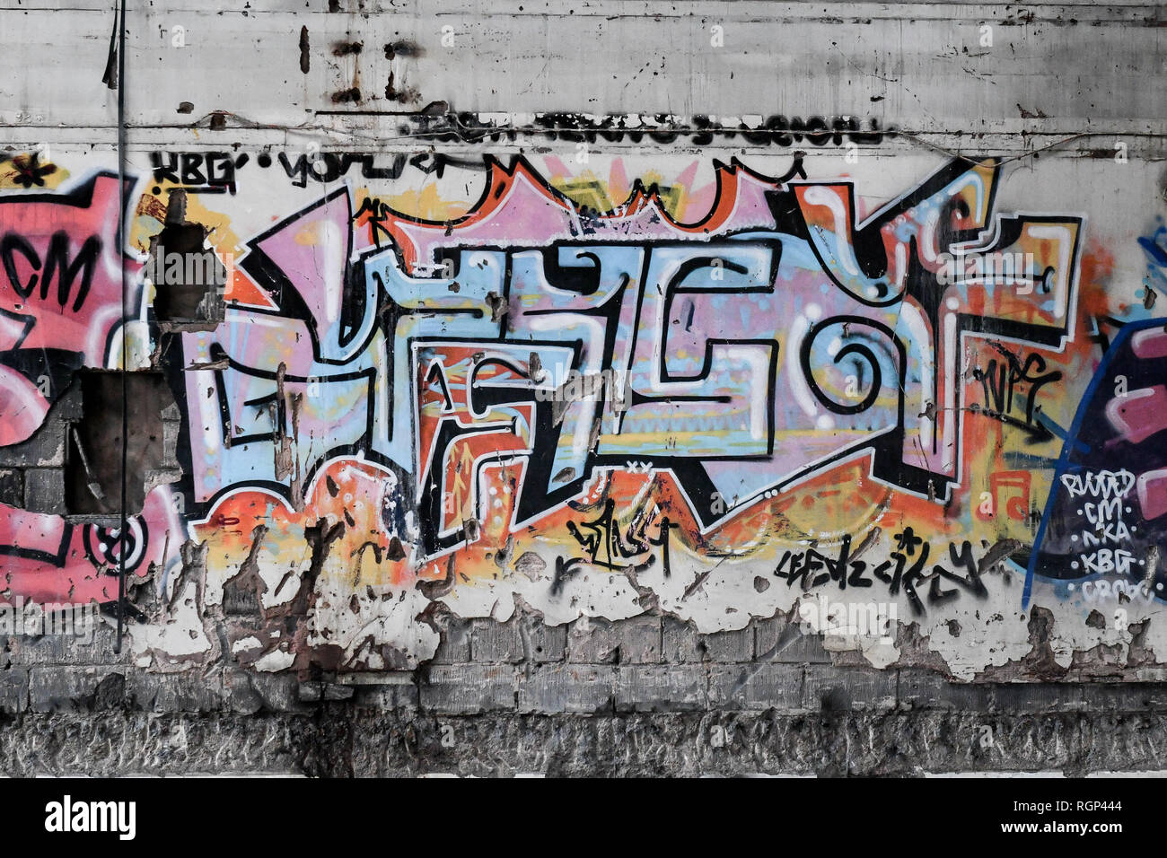 Graffiti inside the former bristol royal mail sorting office hires