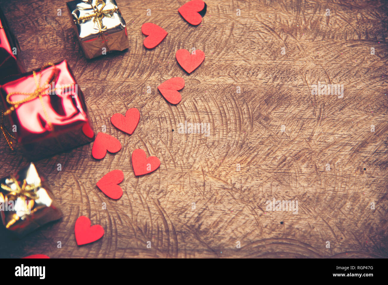 background with red hearts, place for text, Valentine's Day Stock Photo ...