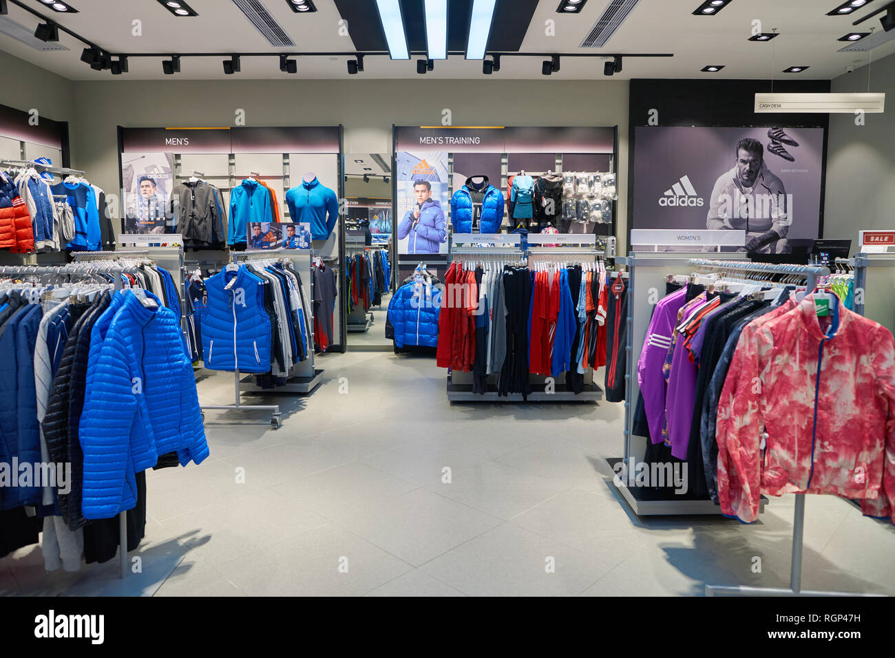 HONG KONG - CIRCA NOVEMBER, 2016: inside Adidas store in Hong Kong. Adidas  AG is a German multinational corporation that designs and manufactures shoe  Stock Photo - Alamy