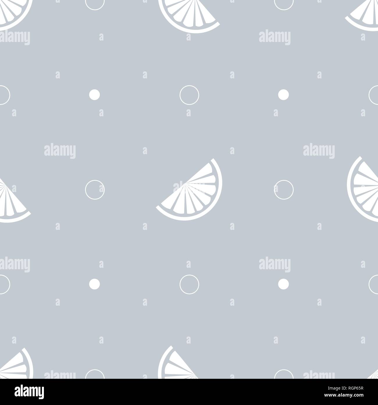 Seamless pattern with Monochrome Citrus Slices vector illustration ...