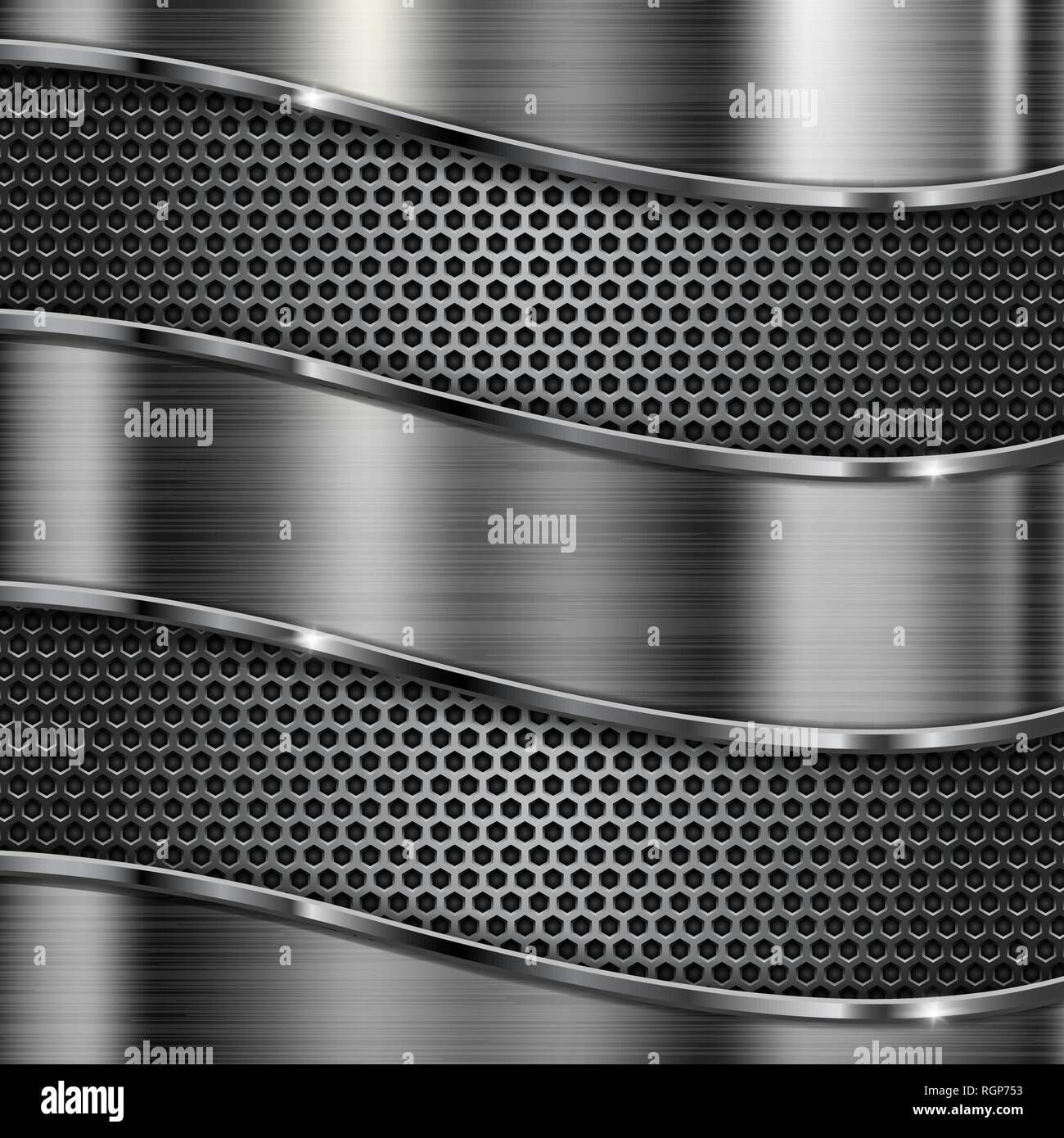 Brushed metal texture. Scratched metallic surface with perforation ...