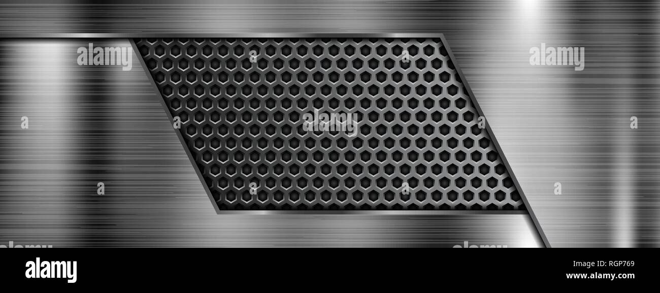 Brushed metal 3d background with perforation Stock Vector Image & Art ...