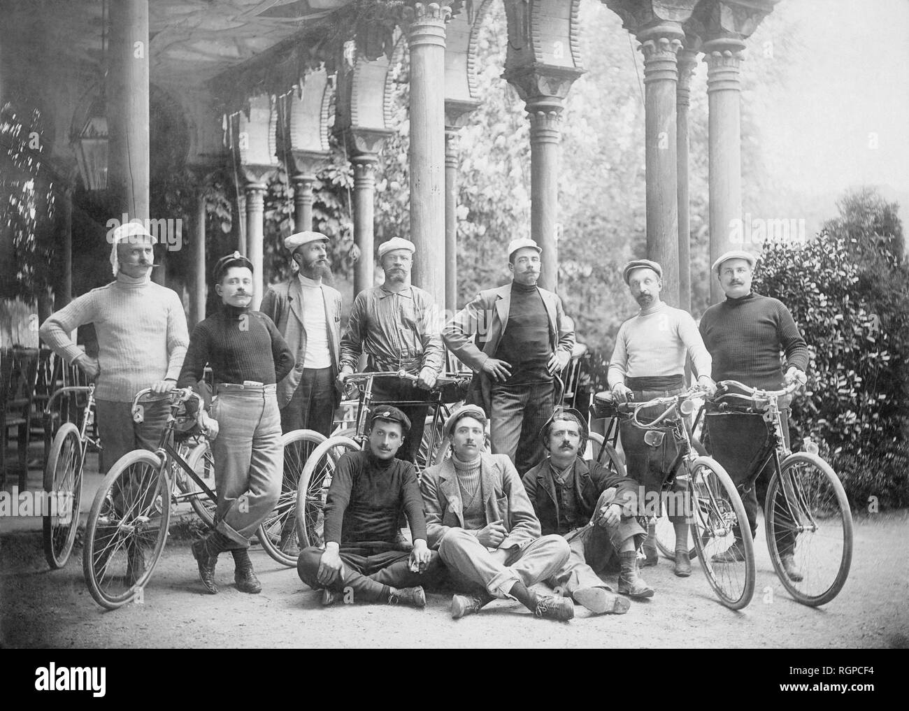 italy, trento, cycling tour, 1898 Stock Photo