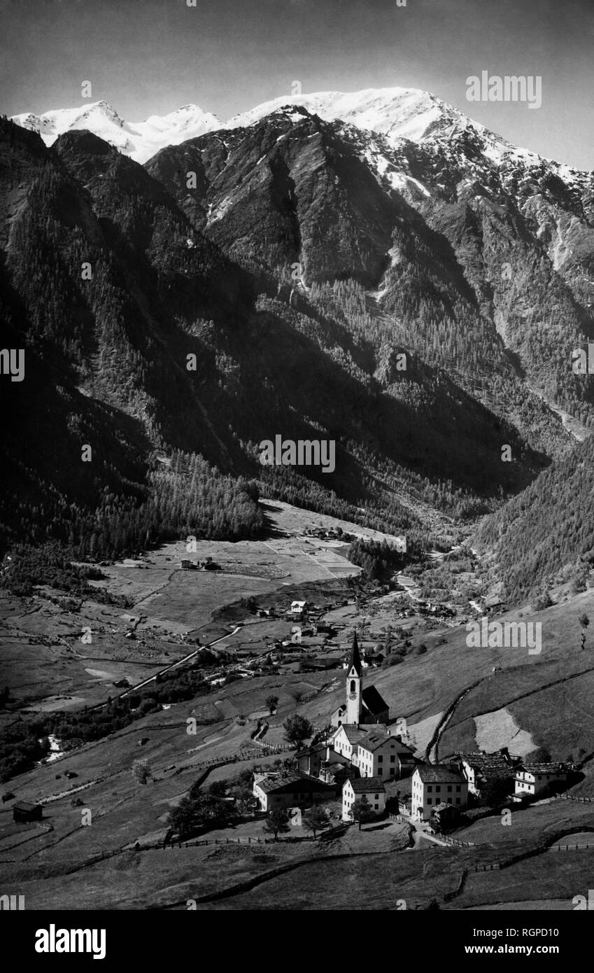 Italy, Trentino Alto Adige, view of the Val Martello, 1940 Stock Photo -  Alamy