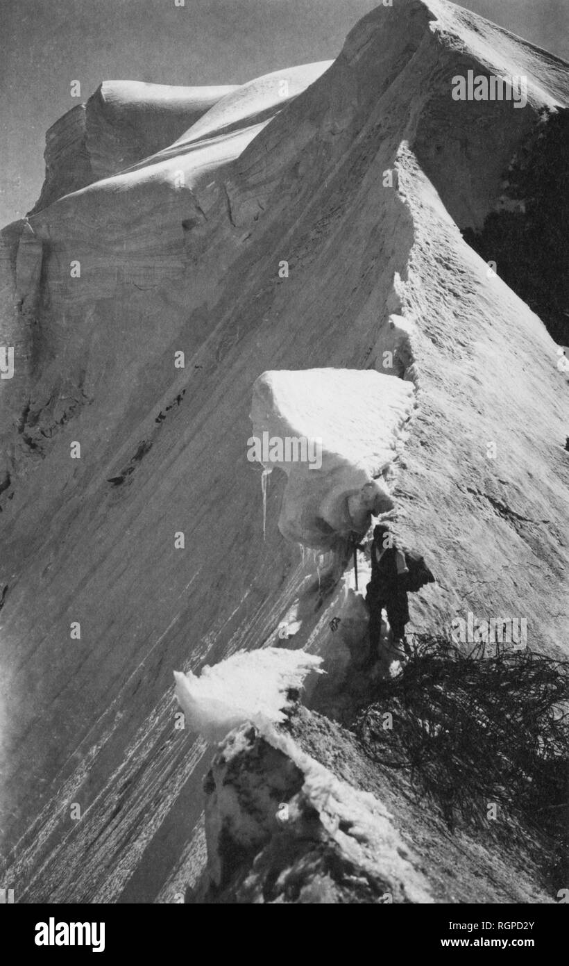 Ortler mount, explorer, bolzano, trentino alto adige, italy 1930 Stock Photo