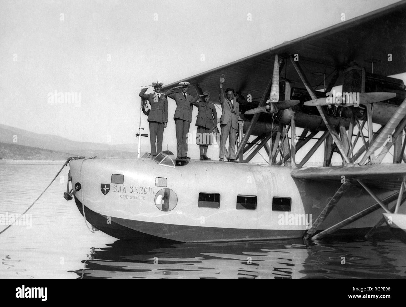 cantu 22 engined seaplane, transatlantic air cruise, 1931 Stock Photo