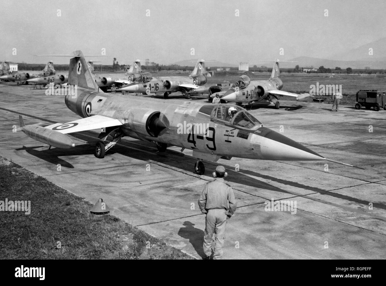 squadron of F-104, 1966 Stock Photo