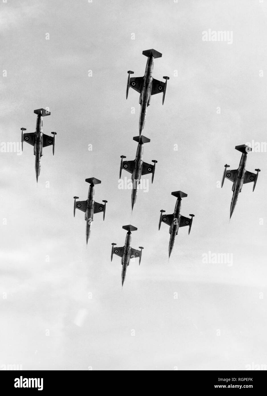 flight of F-104 Starfighter, 1968 Stock Photo
