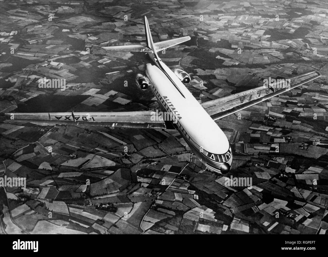 Alitalia aircraft caravelle, 1962 Stock Photo
