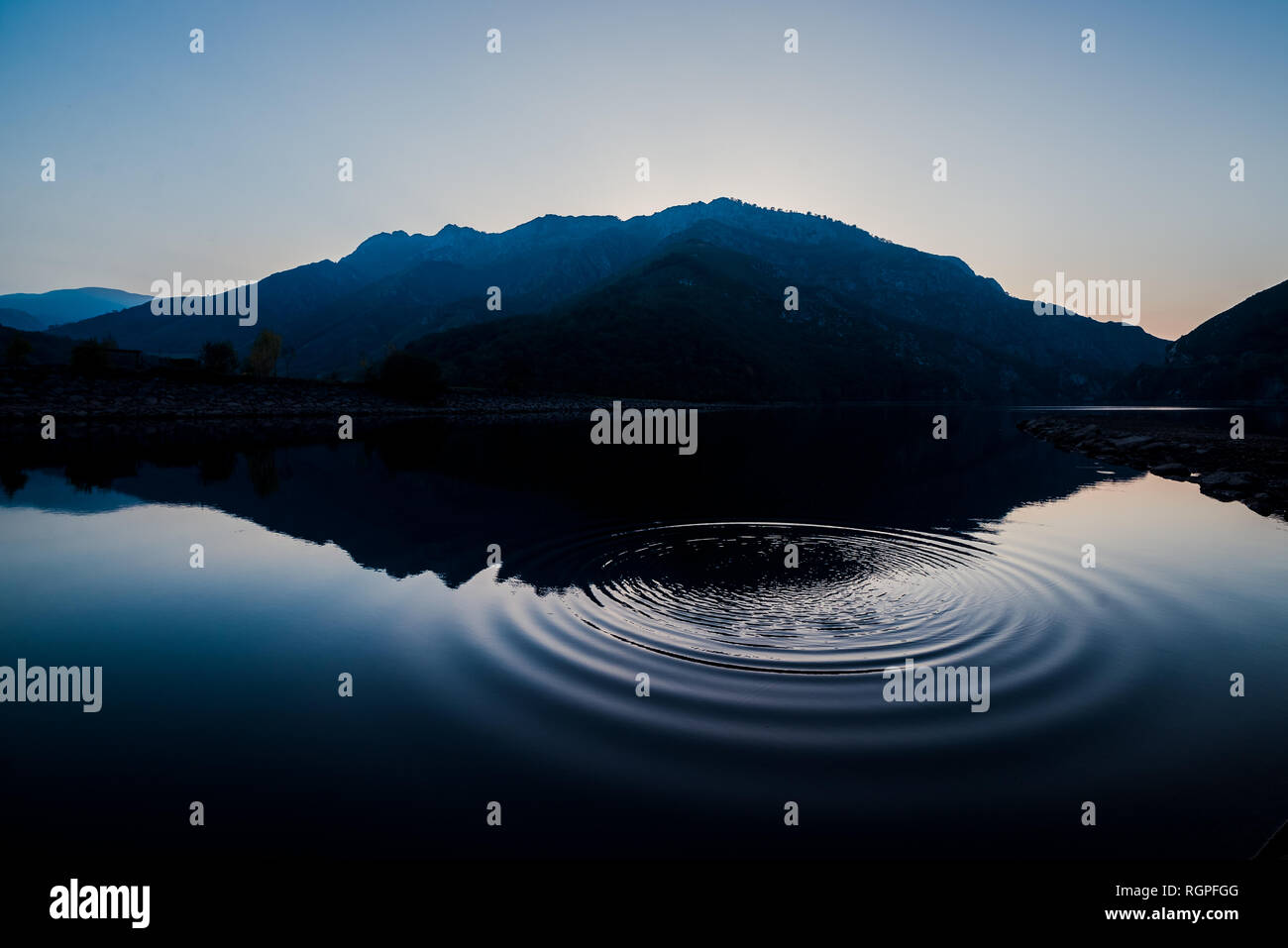 Beautiful sunrise view between mountains hi-res stock photography and ...