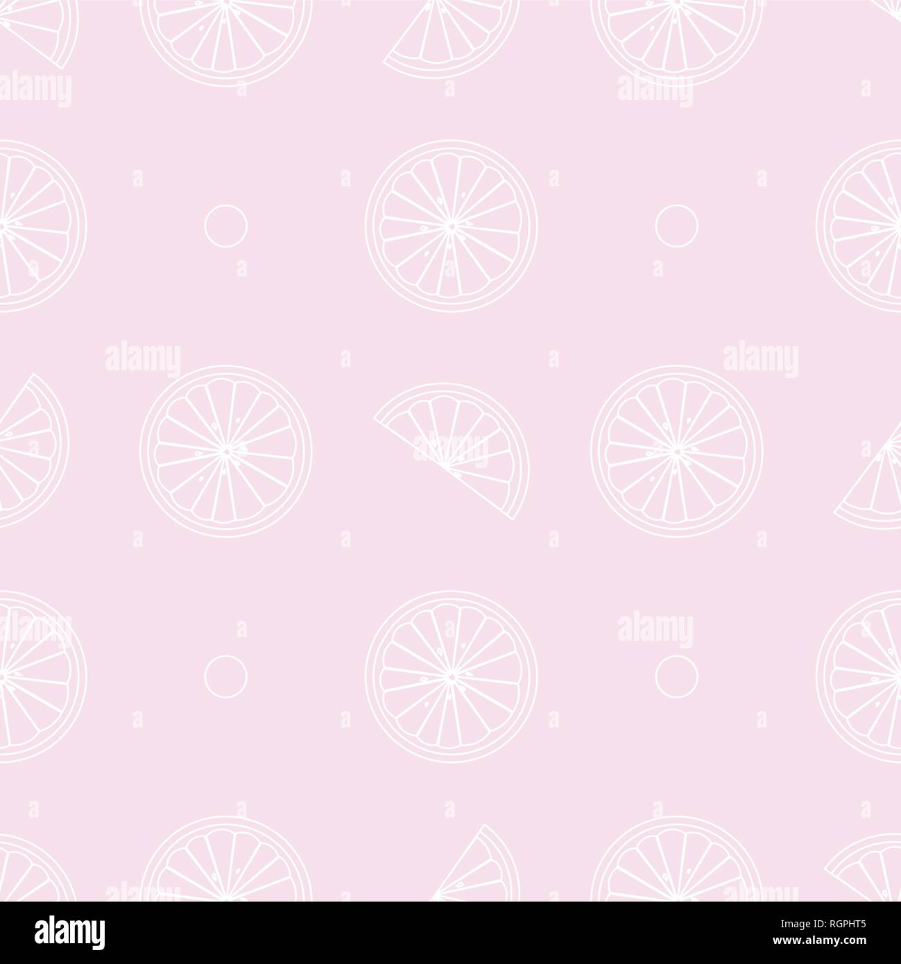 Summer print. Seamless pattern with lemon slice vector illustration ...