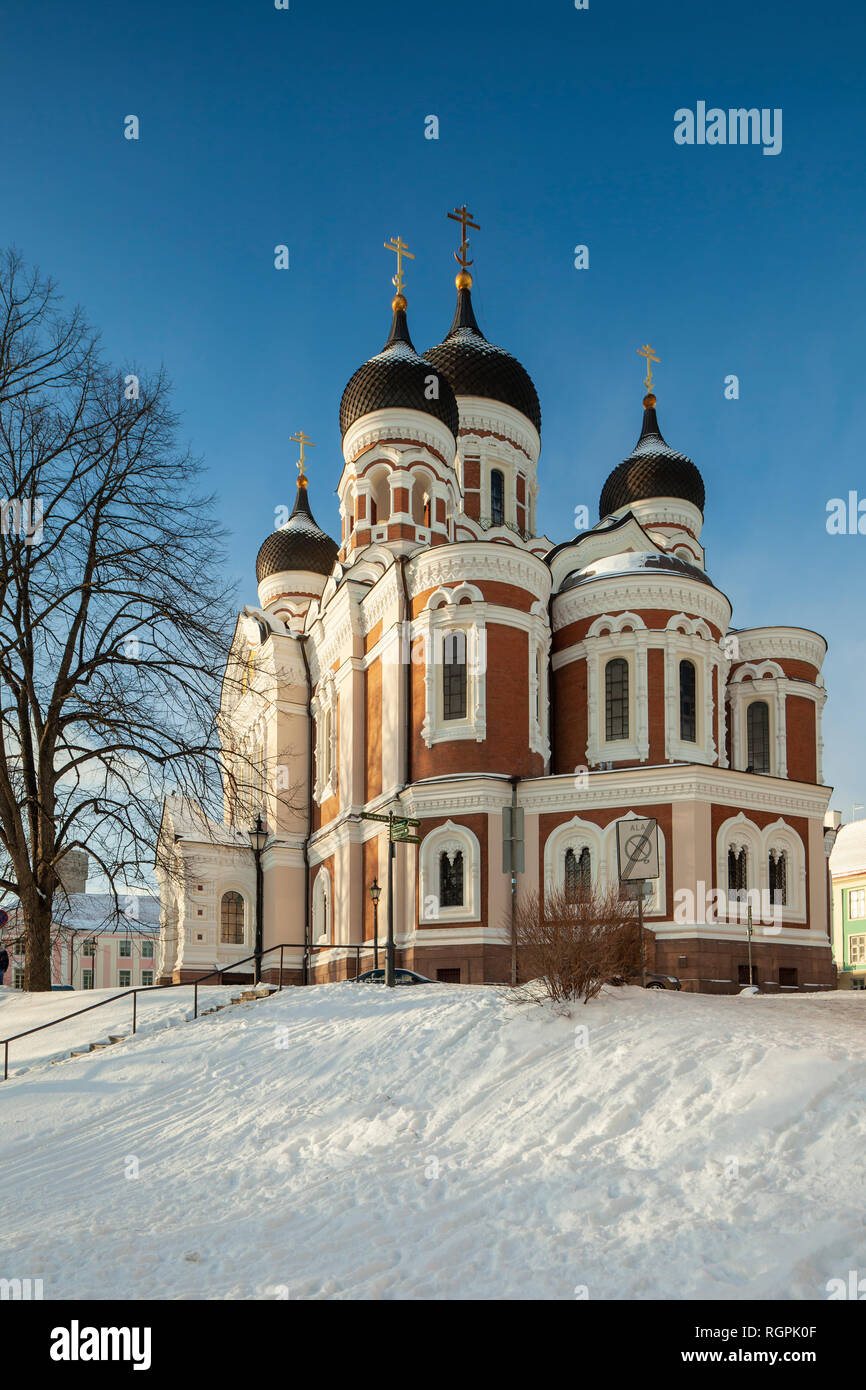 Alexander Nevsky orthodox church in Tallinn, Estonia. Stock Photo