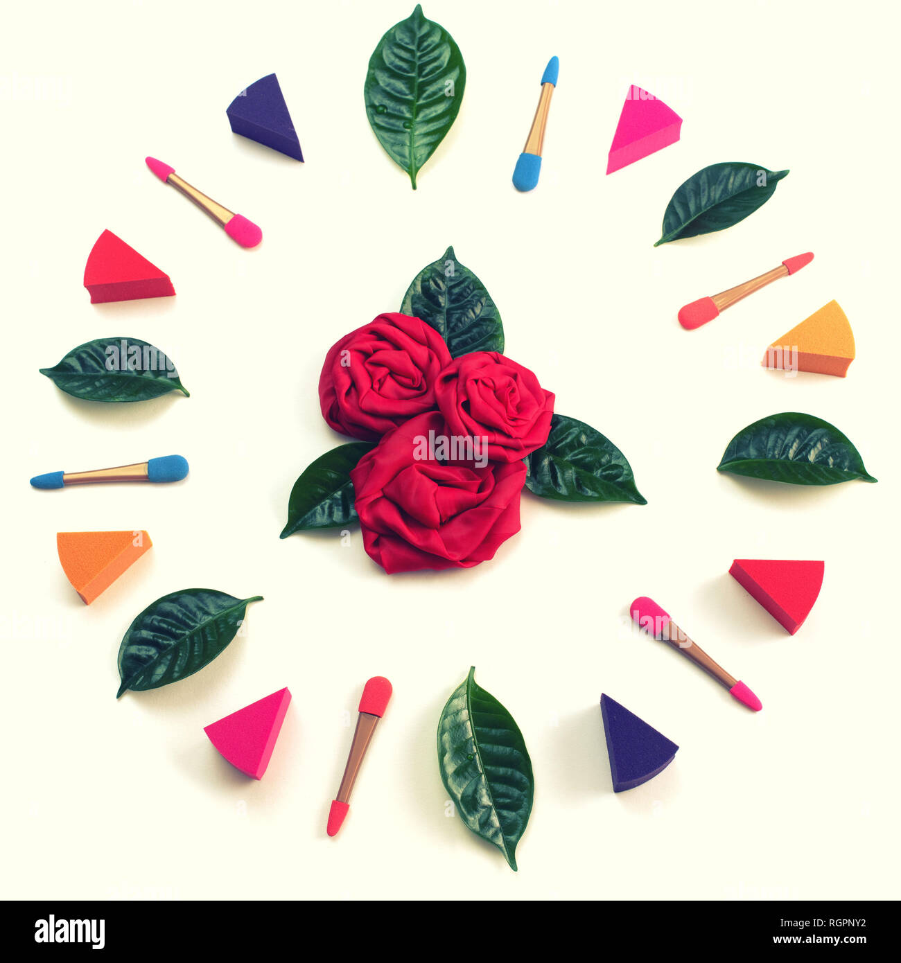 Makeup Sponge Roses Sponge rose isolated background hi-res stock photography and images - Alamy