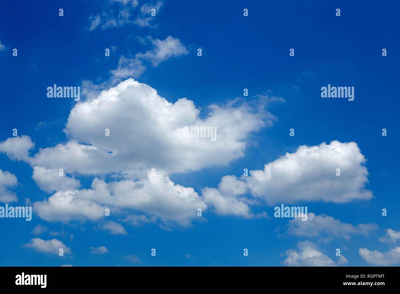 Clouds in the blue sky, Baden-Württemberg, Germany Stock Photo