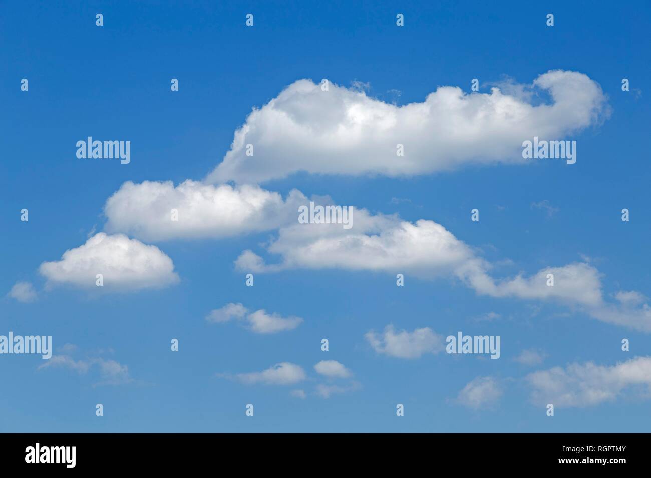 Clouds in the blue sky, Baden-Württemberg, Germany Stock Photo