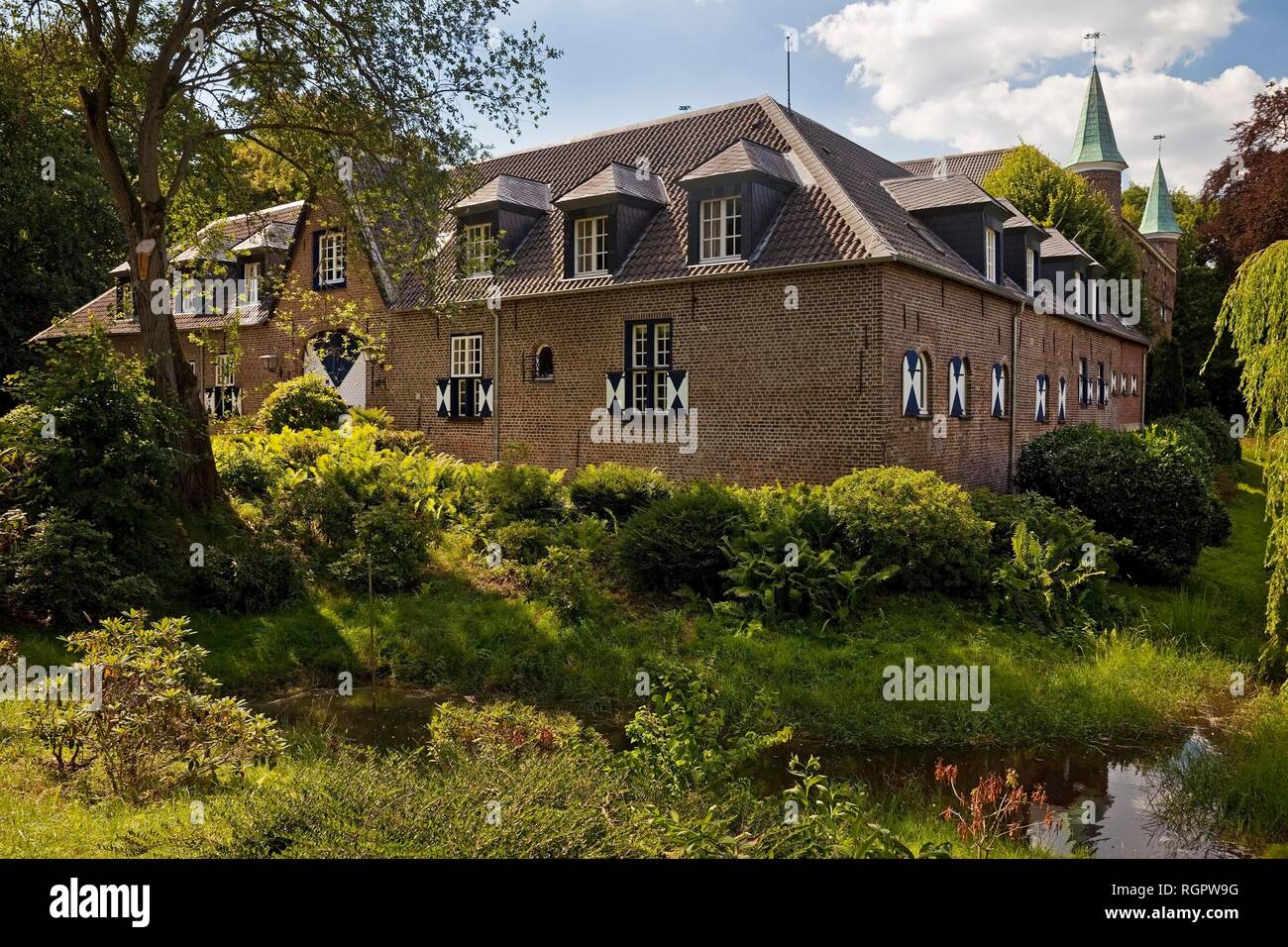 Walbeck Castle in Geldern-Walbeck, Geldern, Lower Rhine, North Rhine-Westphalia, Germany Stock Photo