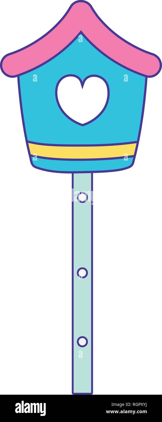 cute birdhouse wooden icon Stock Vector Image & Art - Alamy