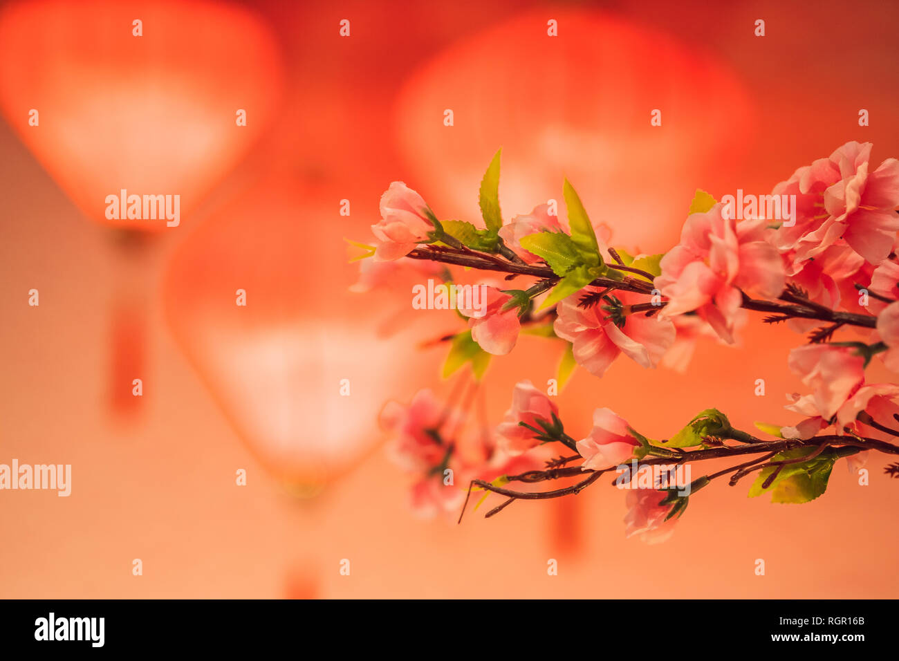Chinese red lanterns for the Chinese New Year Stock Photo - Alamy