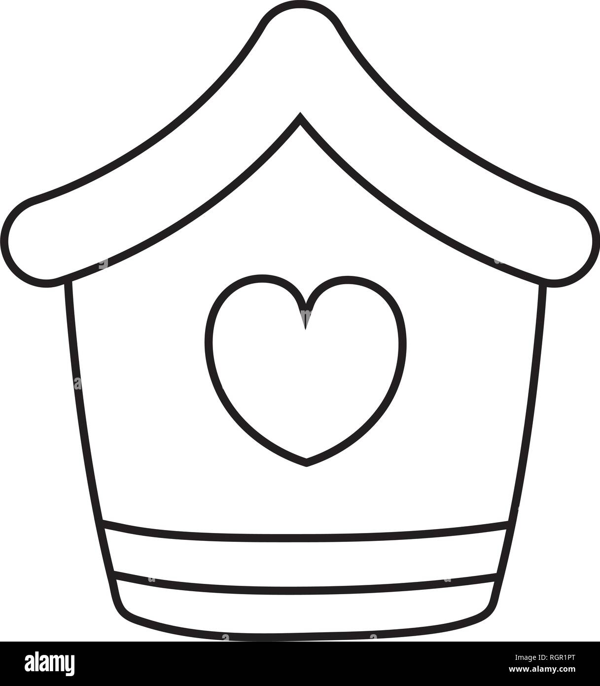 cute birdhouse wooden icon Stock Vector Image & Art - Alamy